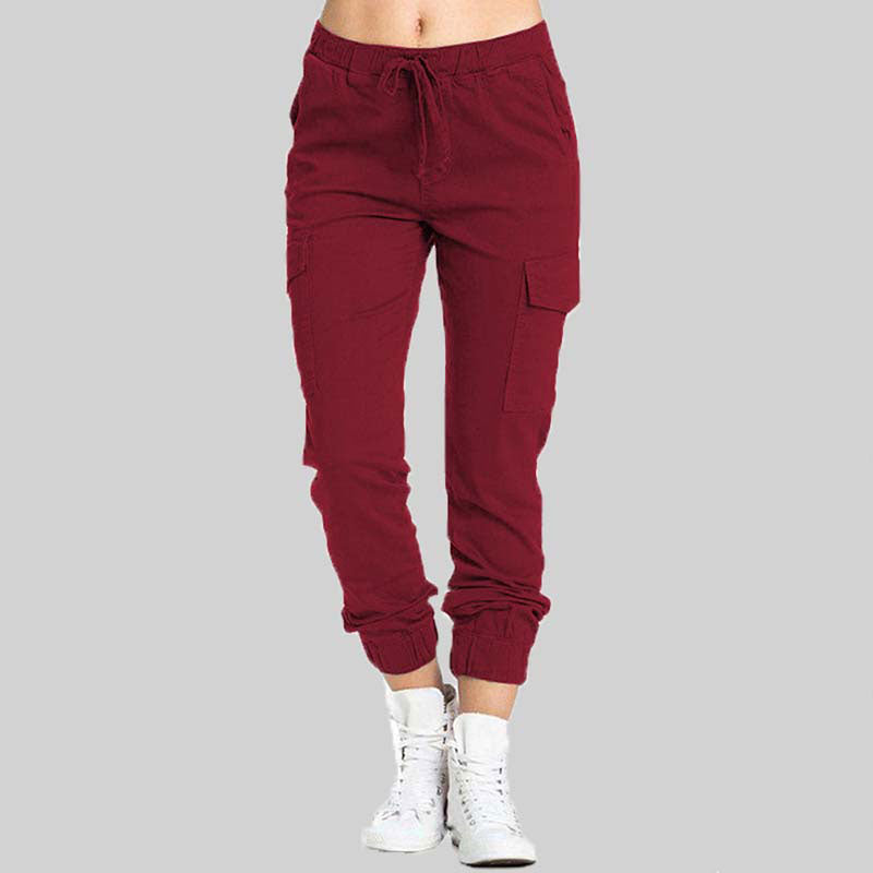 Ladies Cargo Trousers - Nova-Red-XS-State of Style