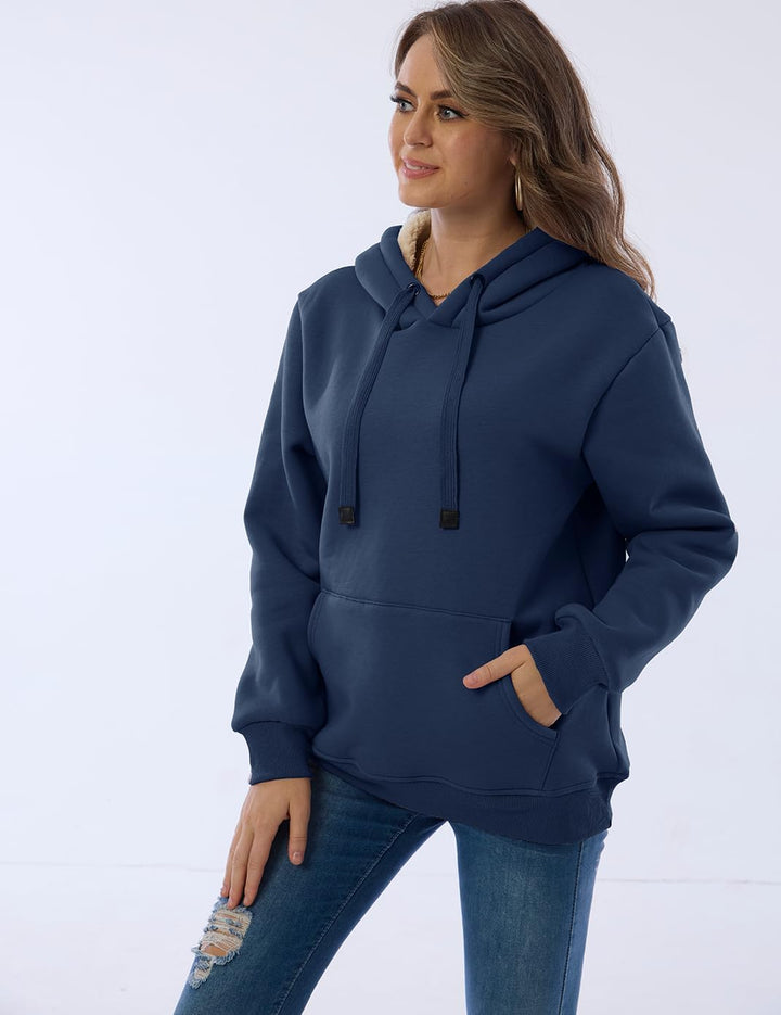 Ladies Casual Lined Hoodie - Lilly-Black-S-State of Style