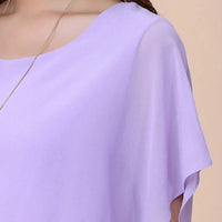 Ladies' chiffon blouse with ruffled sleeves – Ariana-Black-S-State of Style