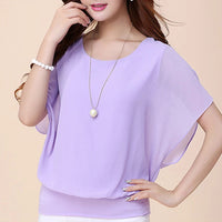 Ladies' chiffon blouse with ruffled sleeves – Ariana-Black-S-State of Style