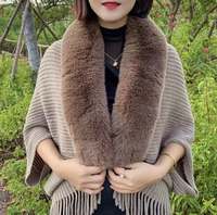 Ladies' Coat Louise – With Luxurious Faux Fur Collar | One Size-Coffee brown-State of Style