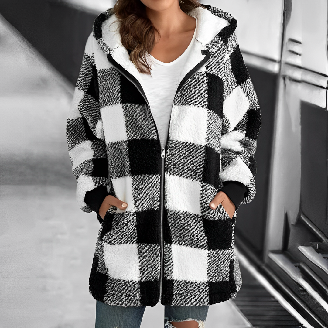 Ladies' Coat with Hood - Camila-Black-S-State of Style