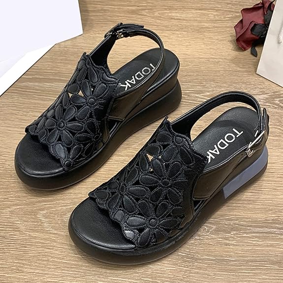 Ladies' Comfort Sandals City Look – Sissy-Black-3-State of Style