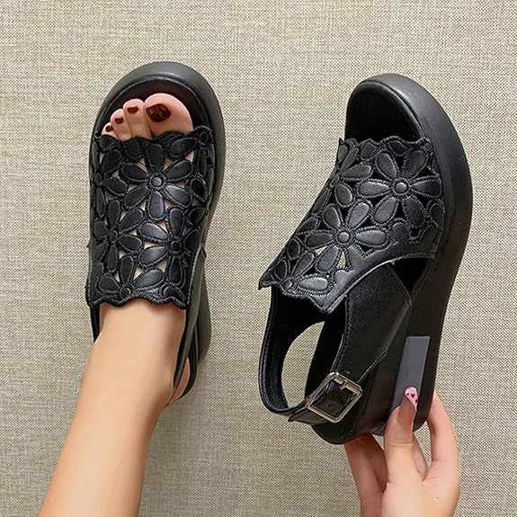 Ladies' Comfort Sandals City Look – Sissy-Black-3-State of Style
