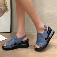 Ladies' Comfort Sandals City Look – Sissy-Blue-3-State of Style