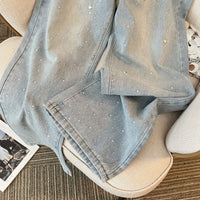 Ladies Glitter Jeans for a Sparkling Look - Jade-Blue Grey-S-State of Style