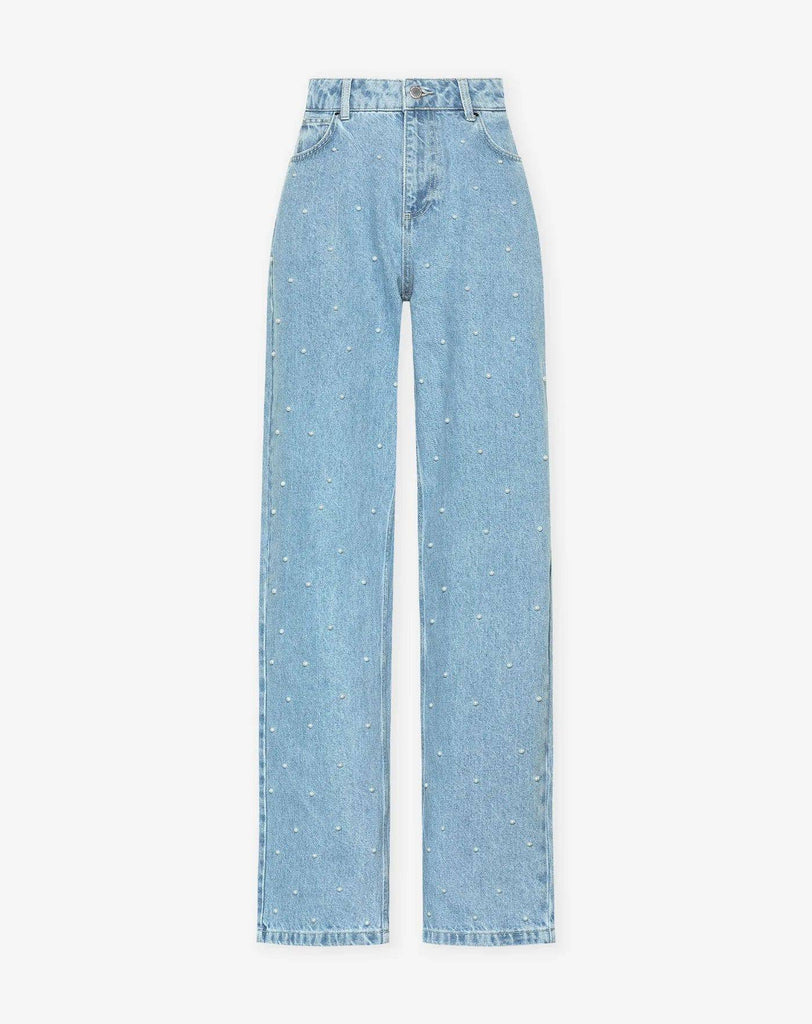 Ladies Glitter Jeans for a Sparkling Look - Jade-Blue Grey-S-State of Style