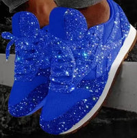 Ladies Glitter Shoes with Sequins - Livia-Blue-4-State of Style
