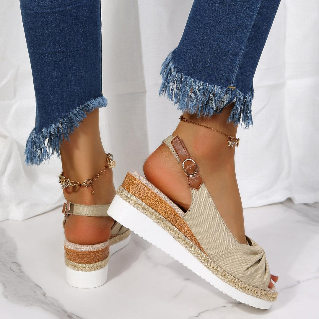 Ladies High Heel Sandals - ComfiLift-Beige-3.0-State of Style