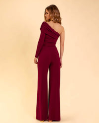 Ladies Jumpsuit with One Shoulder – Alessia-XS-S-State of Style