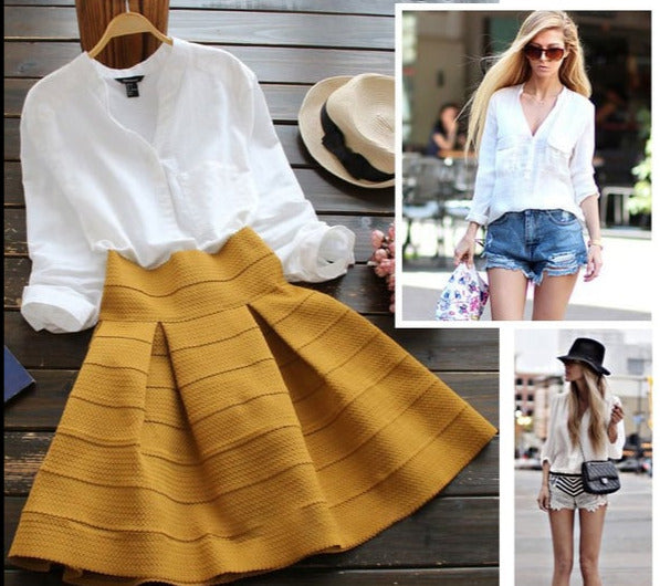 Ladies Linen Shirt with Long Sleeves – Isla-Red-S-State of Style