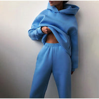 Ladies Oversized Lounge Jogging Set – Liv-Blue-State of Style