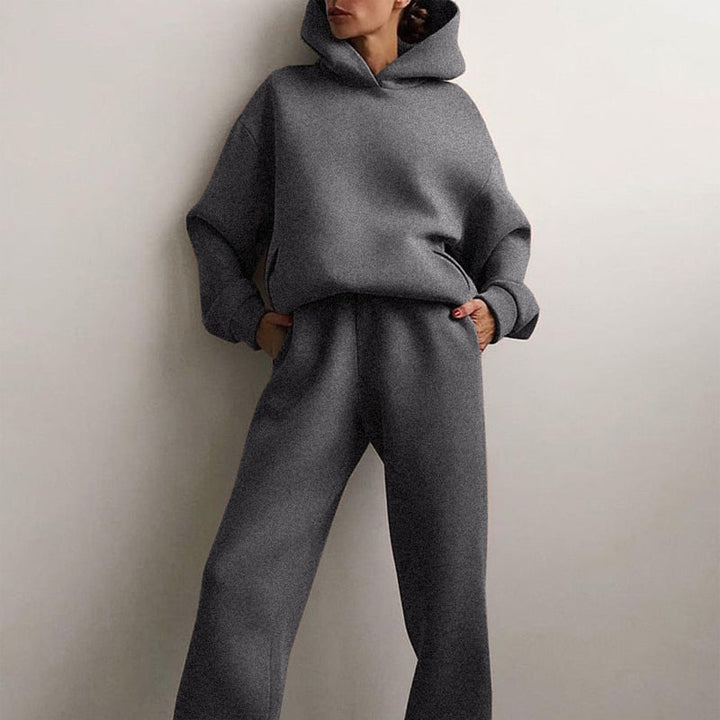 Ladies Oversized Lounge Jogging Set – Liv-Grey-State of Style