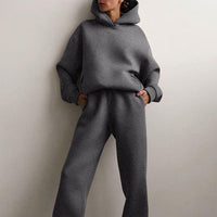 Ladies Oversized Lounge Jogging Set – Liv-Grey-State of Style