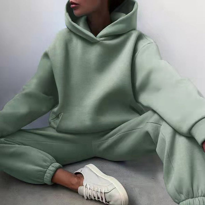 Ladies Oversized Lounge Jogging Set – Liv-Light green-State of Style