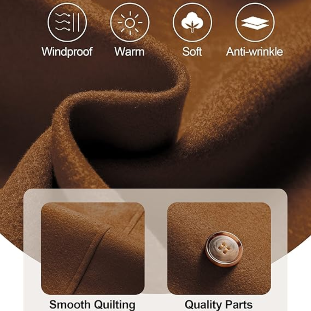 Ladies Padded Winter Trench Coat with Hood - Nina-Black-S-State of Style