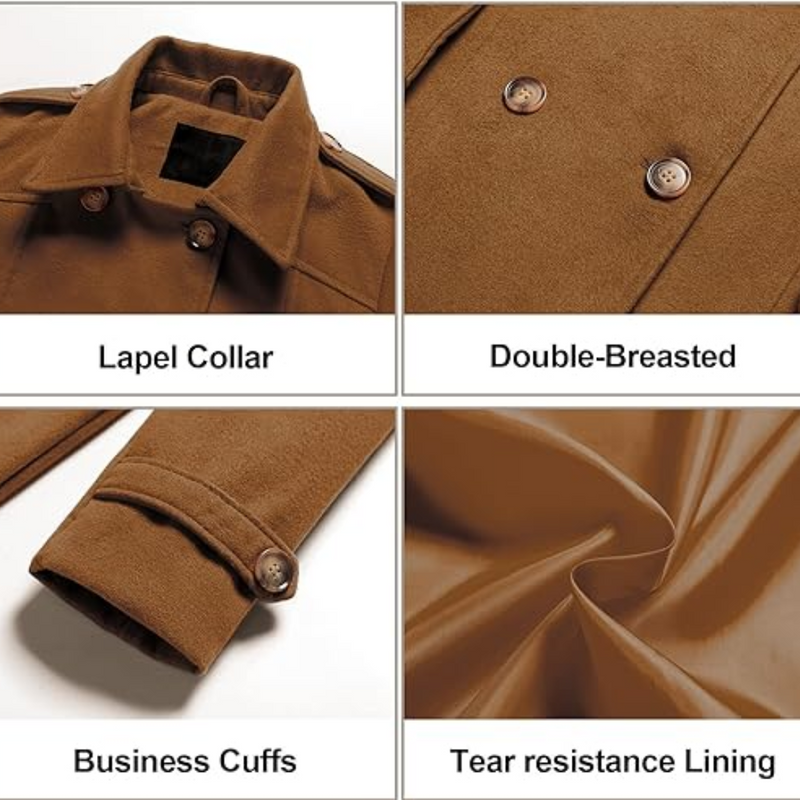 Ladies Padded Winter Trench Coat with Hood - Nina-Black-S-State of Style