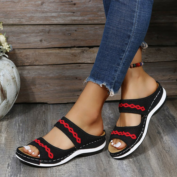 Ladies Sandals with DynamicSupport Technology - LunaStride-Black-3.0-State of Style