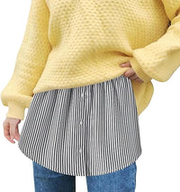 Ladies' Shirt Extender with Elastic Waistband – Noelle-White-S-State of Style