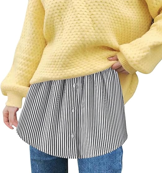 Ladies' Shirt Extender with Elastic Waistband – Noelle-White-S-State of Style