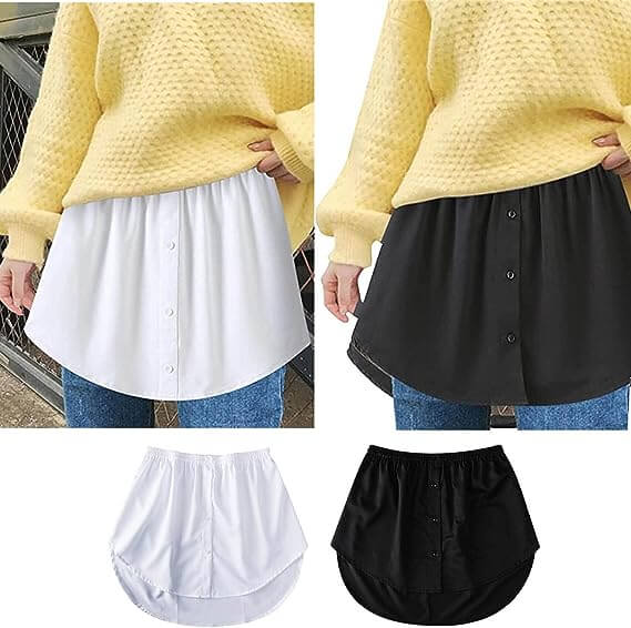 Ladies' Shirt Extender with Elastic Waistband – Noelle-White-S-State of Style