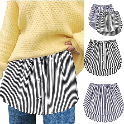 Ladies' Shirt Extender with Elastic Waistband – Noelle-White-S-State of Style