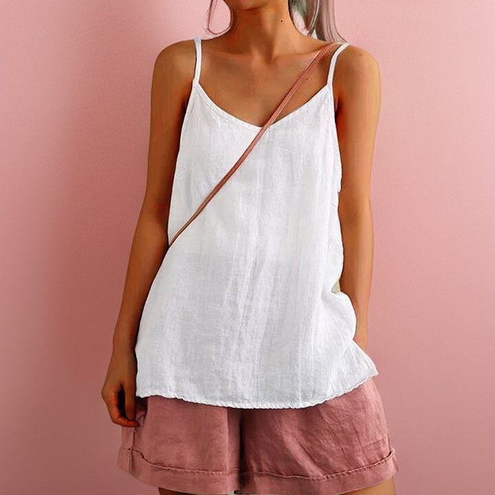 Ladies Sleeveless Tank Top – Tess-White-S-State of Style