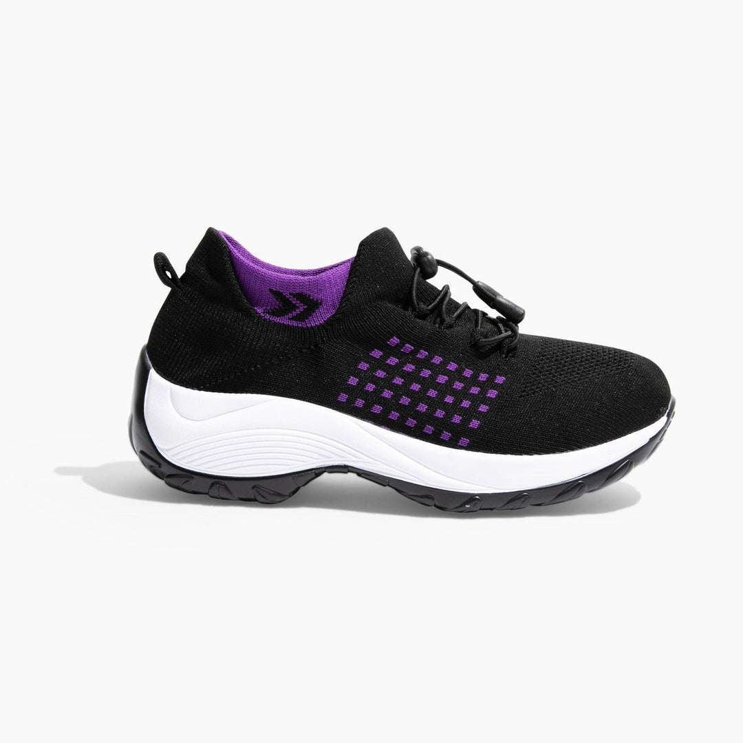 Ladies Sneakers - FlexiComfort-Black Purple-3.0-State of Style