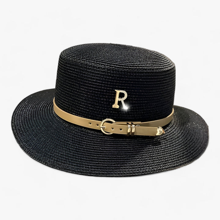 Ladies' straw hat with a flat crown – Aurelle-Black-State of Style