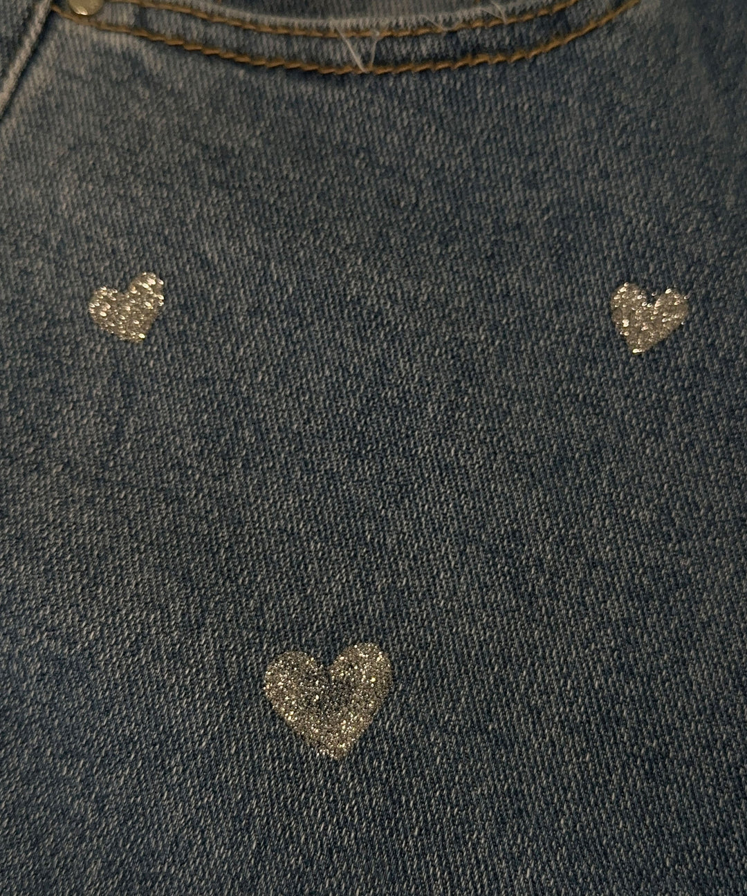 Ladies Stretch Jeans with Wide Legs and Heart Print - Amelie-XS-State of Style