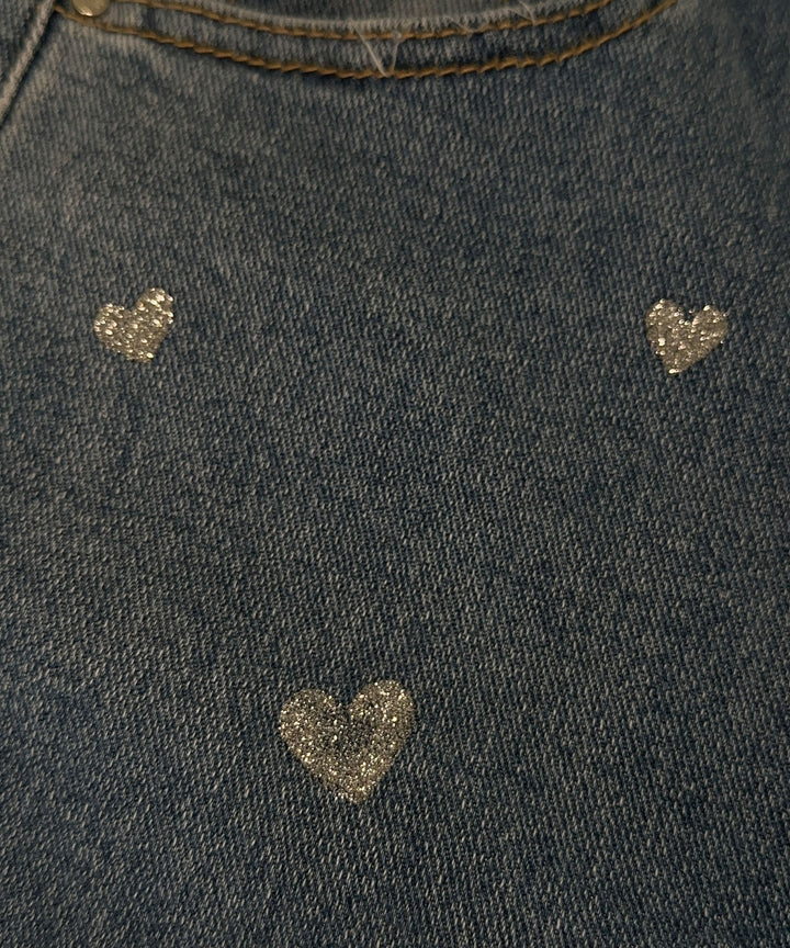 Ladies Stretch Jeans with Wide Legs and Heart Print - Amelie-XS-State of Style