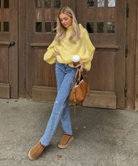 Ladies Stretch Jeans with Wide Legs and Heart Print - Amelie-XS-State of Style