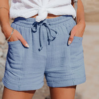 Ladies' Summer Cotton Shorts – Mira-Blue-S-State of Style