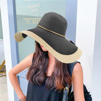 Ladies' summer hat with wide brim and UV protection – Lily-Black-One size fits all-State of Style