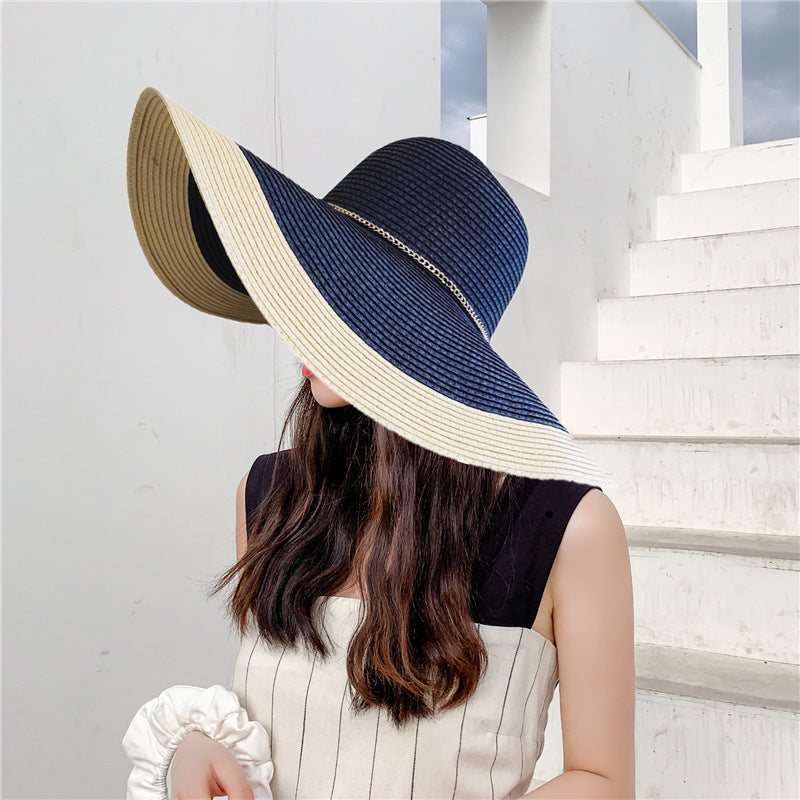 Ladies' summer hat with wide brim and UV protection – Lily-Black-One size fits all-State of Style