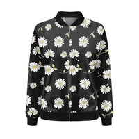 Ladies Summer Jacket with Fine Floral Print - Fiora-Black/White-S-State of Style