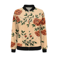 Ladies Summer Jacket with Fine Floral Print - Fiora-Brown-S-State of Style