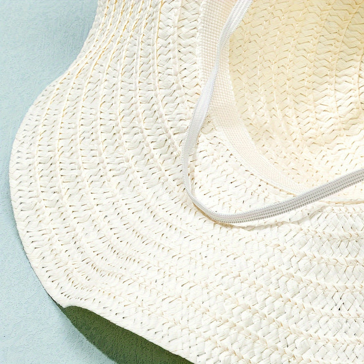 Ladies' Summer Straw Hat with Flower and Fruit Details – Solène-Cream-State of Style
