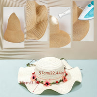 Ladies' Summer Straw Hat with Flower and Fruit Details – Solène-Cream-State of Style