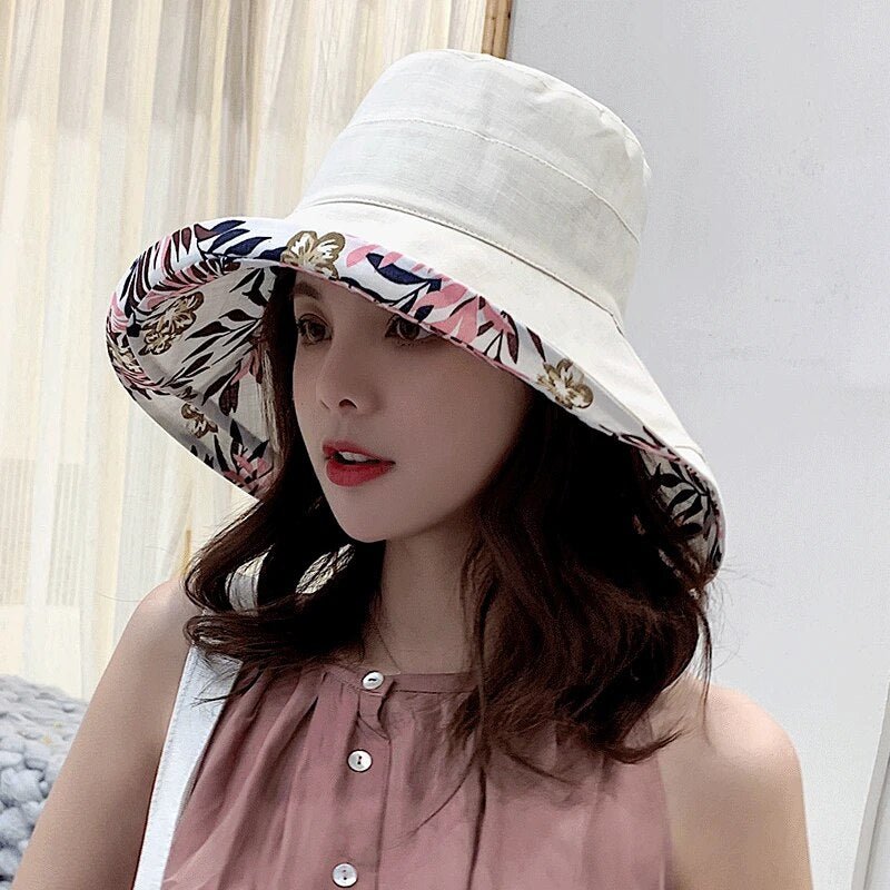 Ladies' sun hat with wide brim - Emilia-Black-State of Style