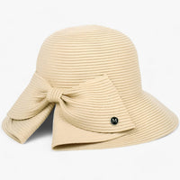 Ladies' sun hat with wide brim – Soléra-Beige-State of Style