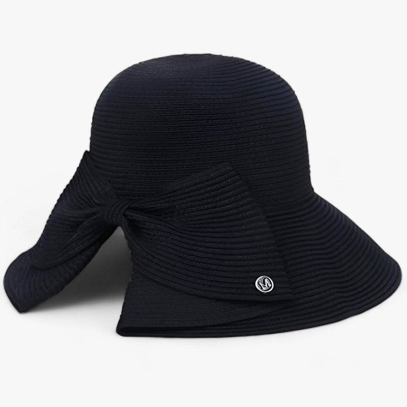 Ladies' sun hat with wide brim – Soléra-Black-State of Style