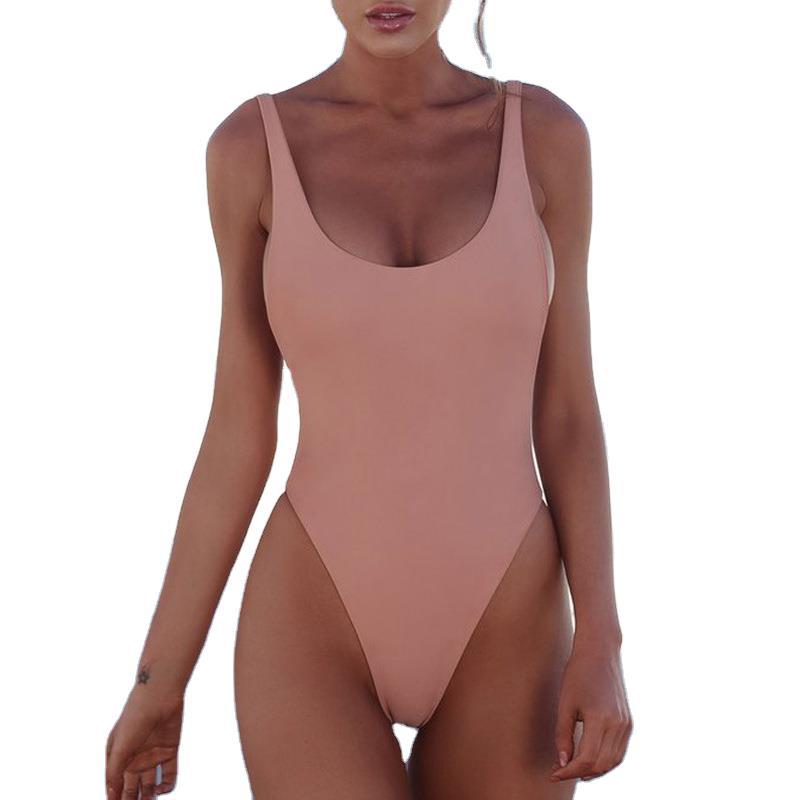 Ladies' Swimsuit with Adjustable Straps – Nayla-Pink-XS-State of Style