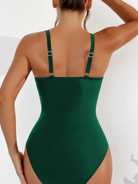 Ladies' swimsuit with mesh and push-up effect – Chiara-Blue-S-State of Style