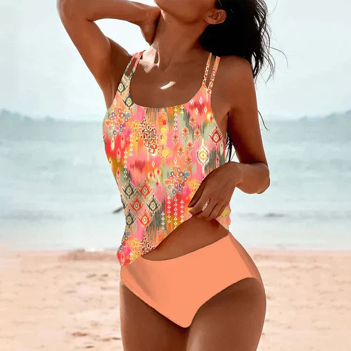 Ladies' swimsuit with premium craftsmanship – Celestina-Orange-S-State of Style