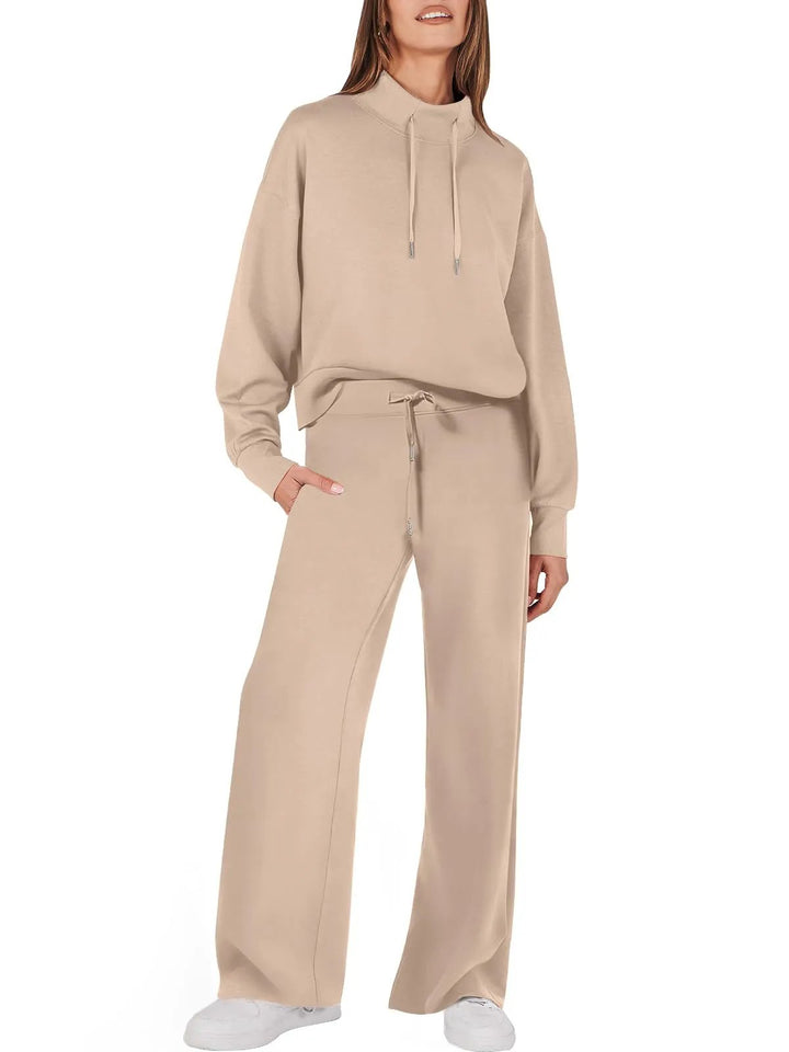 Ladies Two-Piece Suit - Jamie-Khaki-S-State of Style