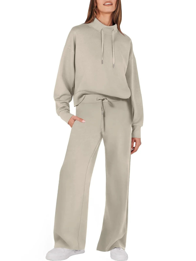 Ladies Two-Piece Suit - Jamie-Light Khaki-S-State of Style