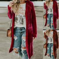 Ladies Velvet Dressing Gown - Valentina-Red-S-State of Style