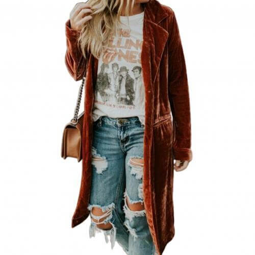 Ladies Velvet Dressing Gown - Valentina-Red-S-State of Style