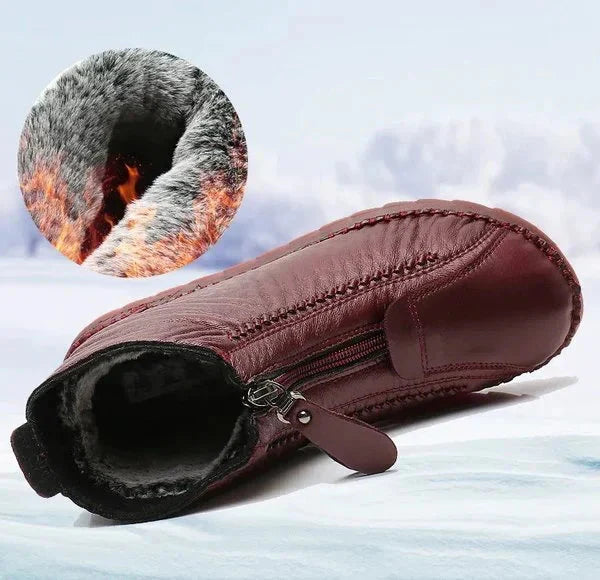 Ladies' Winter Ankle Boots - CozyStep-Red-3.0-State of Style